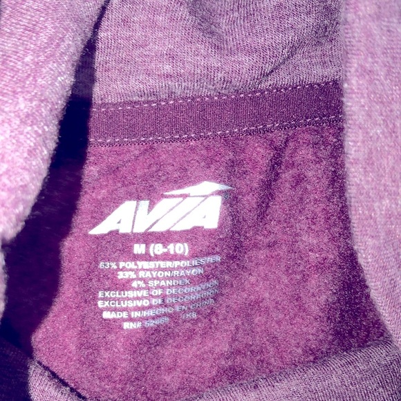 Avia medium plum color cozy athleisure sweatshirt - Picture 3 of 4